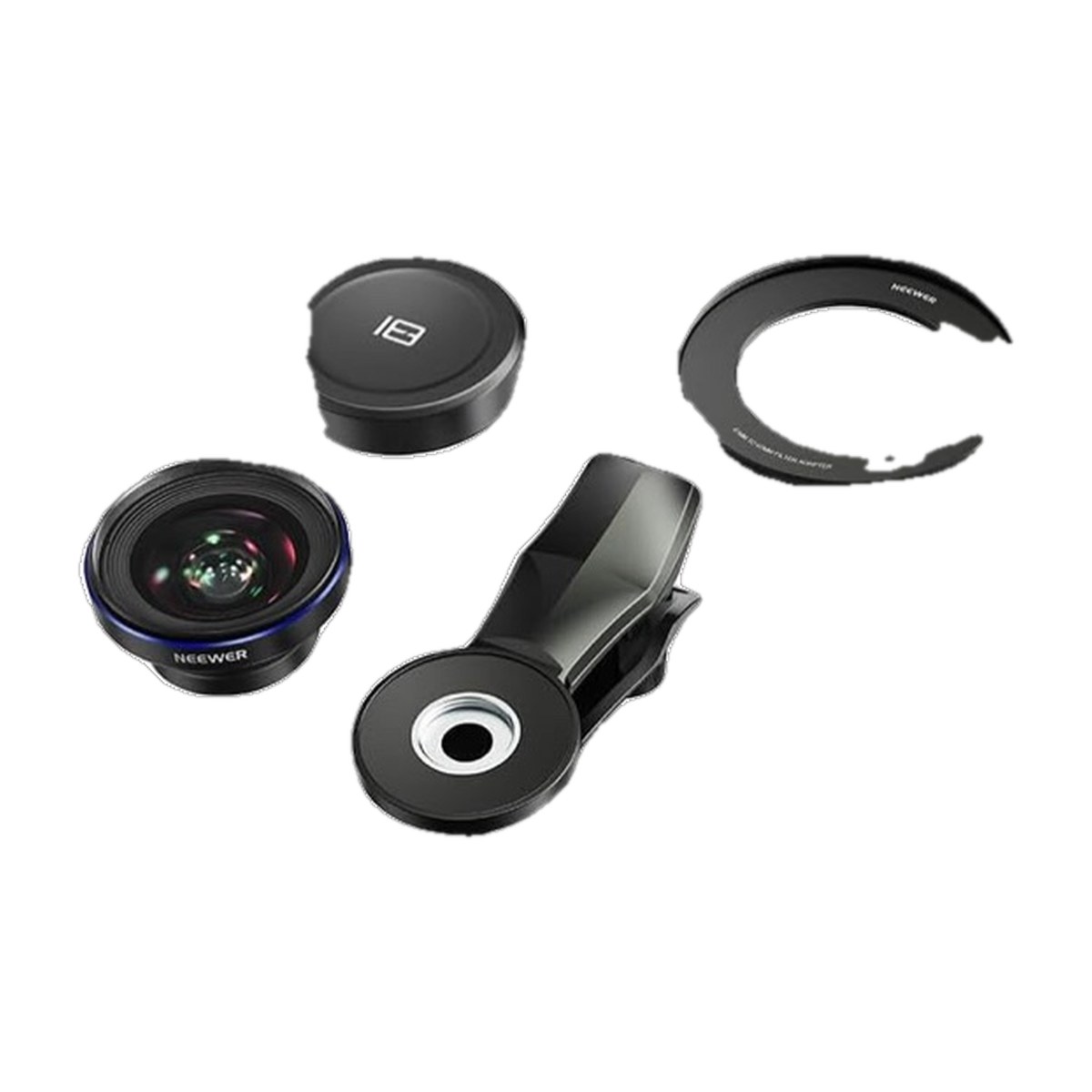Neewer LS-42 PRO 18mm Wide-Angle Lens with Smartphone Clip & Filter Adapter