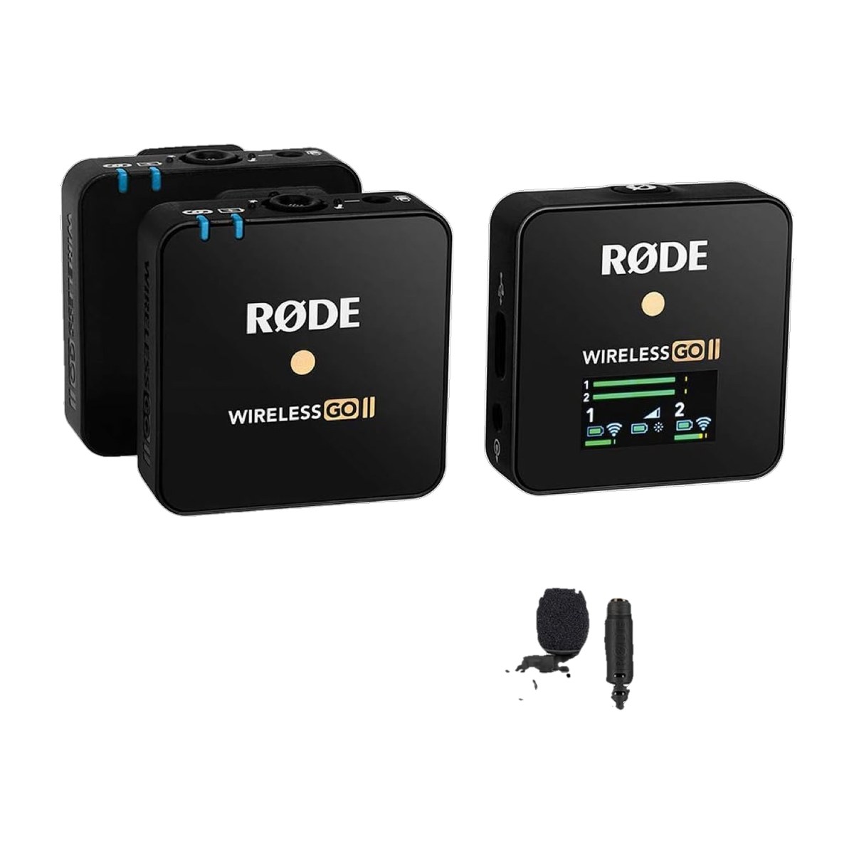RODE Wireless GO II 2-Person Compact Digital Wireless Microphone System/Recorder (2.4 GHz, Black)