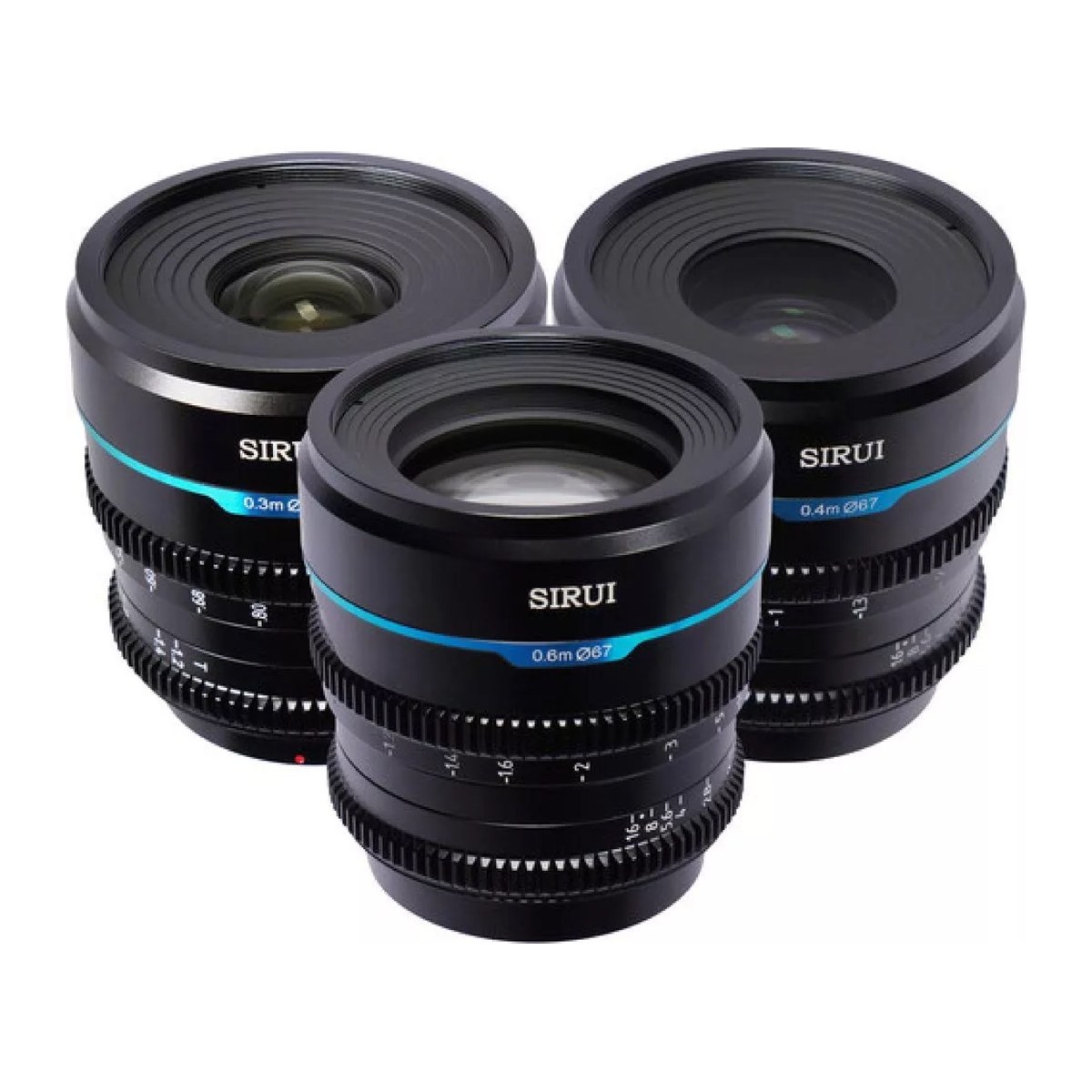 Sirui Night Walker T1.2 S35 Cine 3-Lens Set (Micro Four Thirds-Mount, Black)
