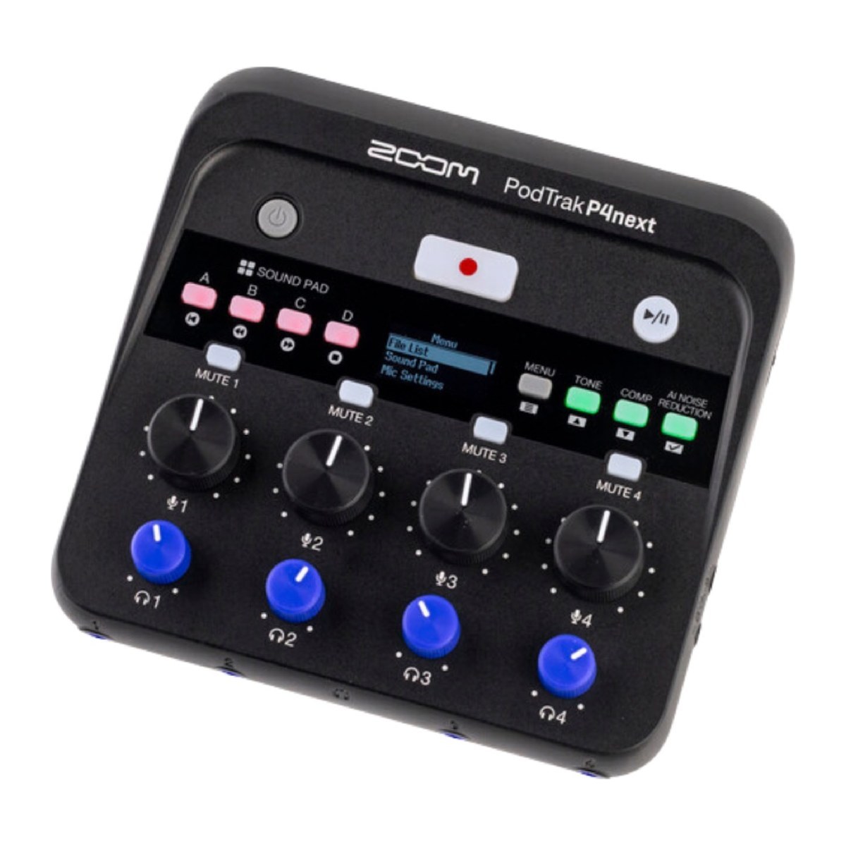 Zoom PodTrak P4next Portable Multitrack Podcast Recorder